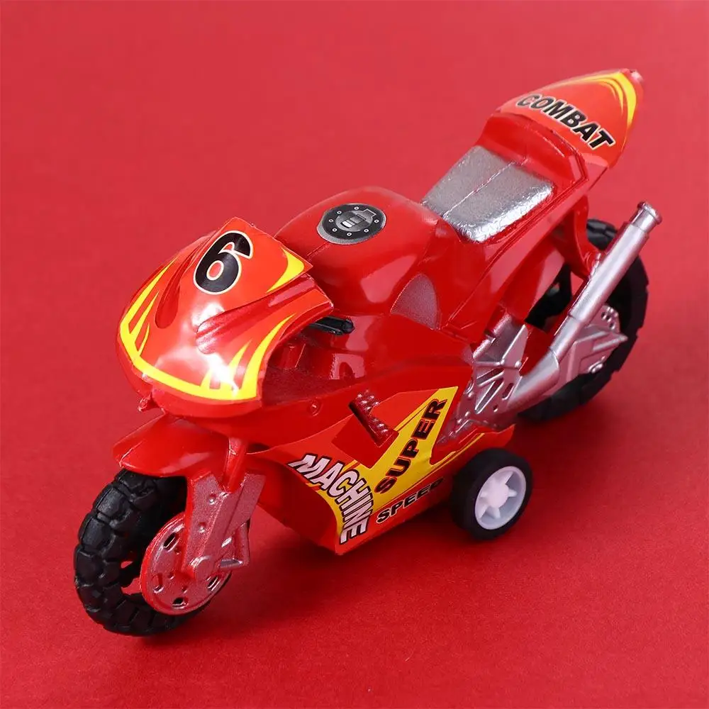 A Small Toy Motorcycle With A Cake Motorbike Model Four-wheel Plastic For Boys Children Educational Mini Kids Ornaments