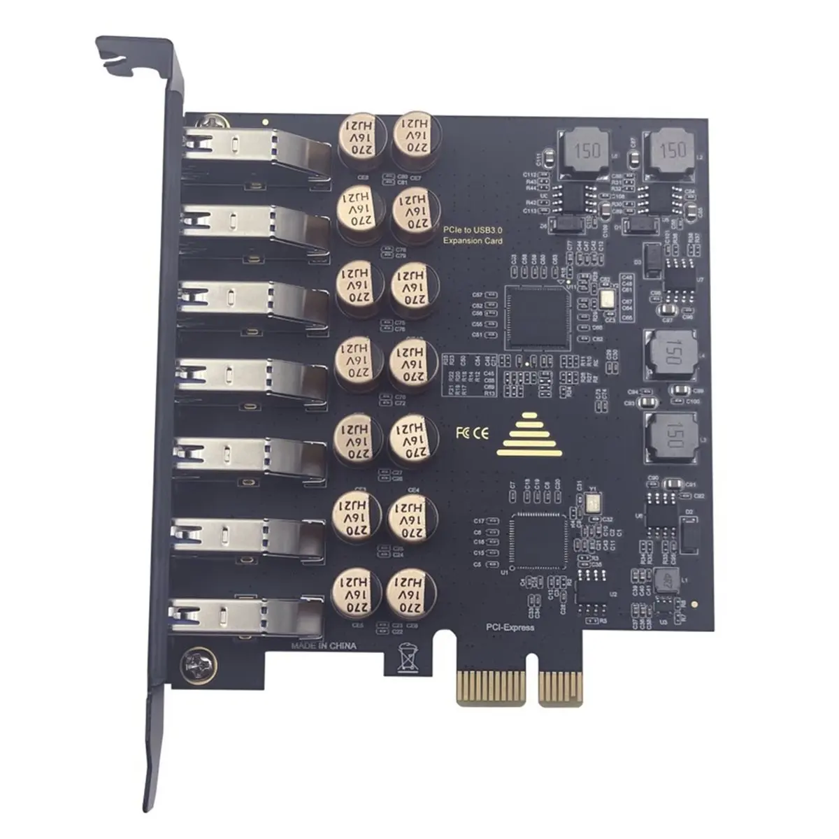 

Карта расширения Okay USB 3.0 PCI-E, 7-портовый адаптер внешнего концентратора USB 3.0, удлинитель PCI-E, карта PCI Express для настольных ПК