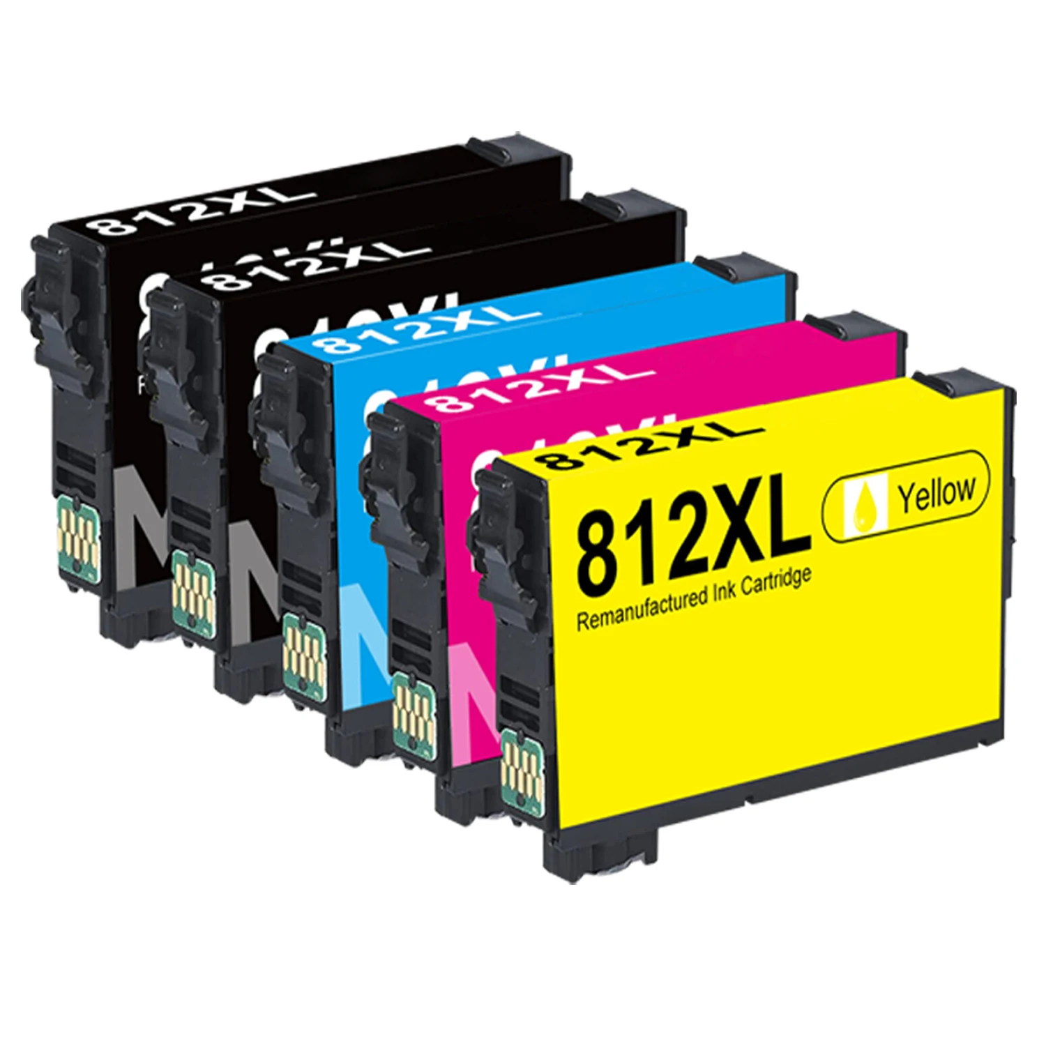 Imagem -02 - Cartuchos de Tinta Reman para Impressora Epson Chip Upgrade T812 812 xl T812xl Wf7820 Wf-7840 Wf-7310 Ec-c7000