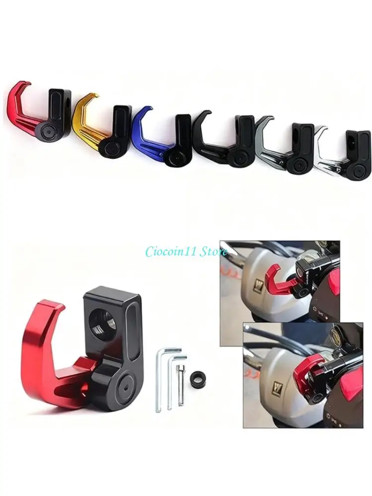 Y1UB Motorcycle Handlebar Hook Luggage Bag Hanger With Anti Slip Design Foldable