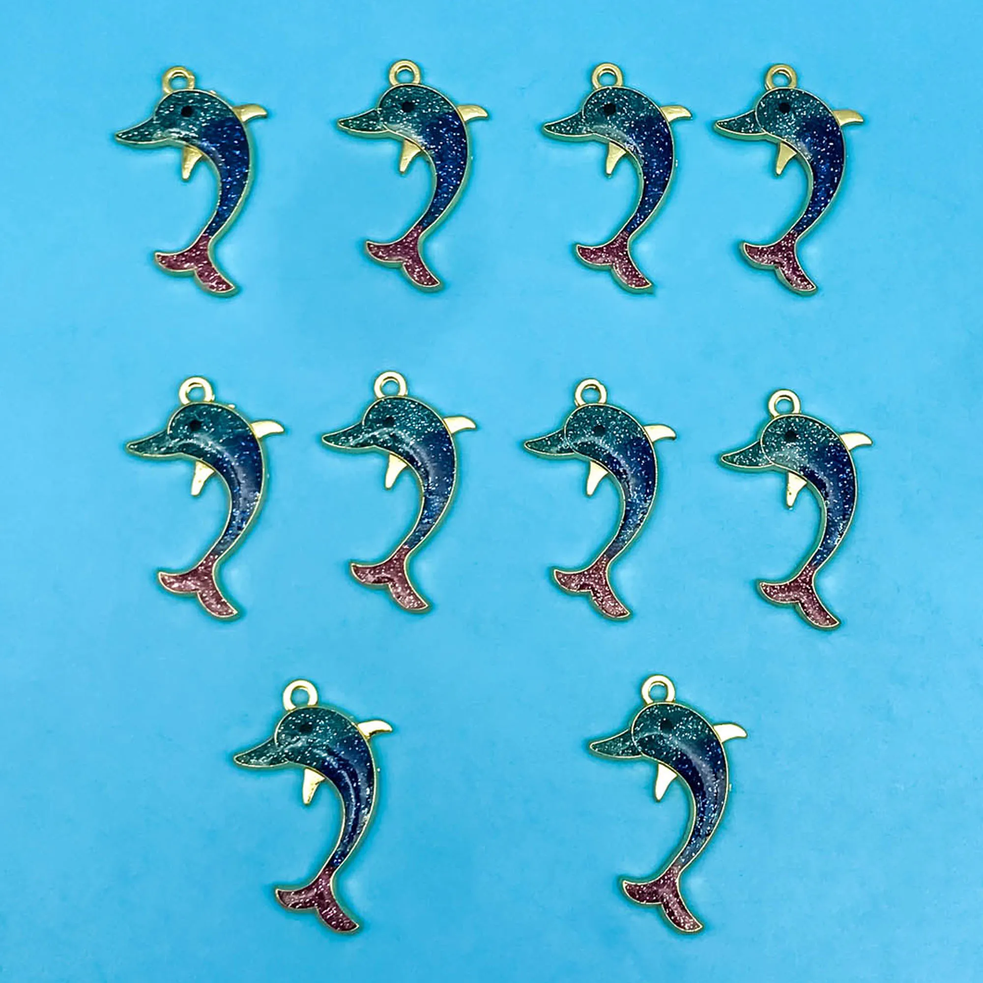 10/20 stücke Emaille Delphin Form Charms Anhänger für Schmuck machen Ergebnisse Handwerk Zubehör für DIY Ohrringe Halskette Armband
