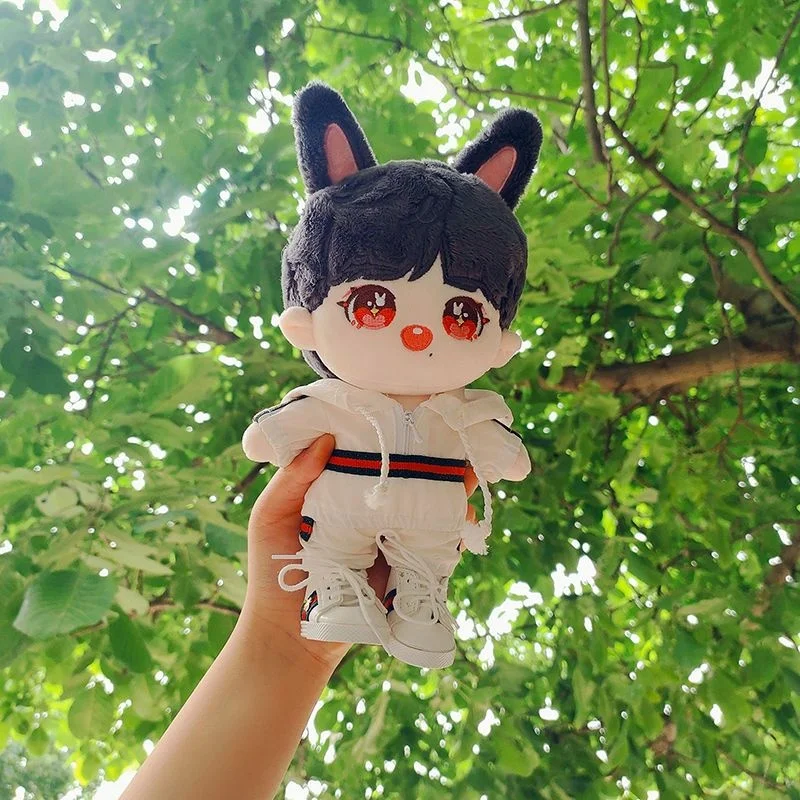 New Xiao Zhan Doll White Sportswear Wang Yibo Cotton Doll Clothes Xiaozhan Plush Toys For Couple Xiao Zhan Plush Doll