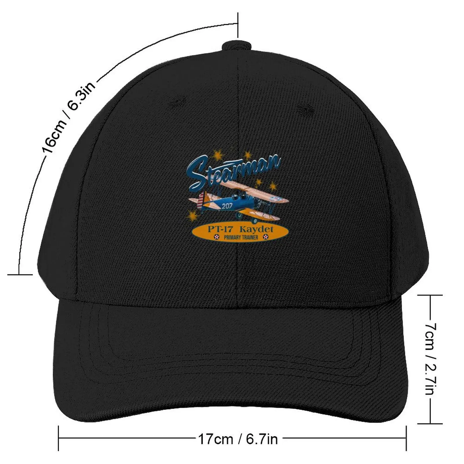 Stearman PT-17 Kaydet Baseball Cap Designer Hat Hat Man Luxury Caps For Men Women's