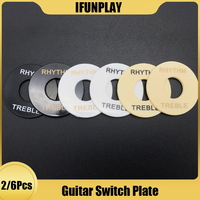 2pcs/6pcs Plastic Guitar Toggle Switch Plate Rhythm Treble Washer Ring DIY for LP Electric Guitar Replacement Parts