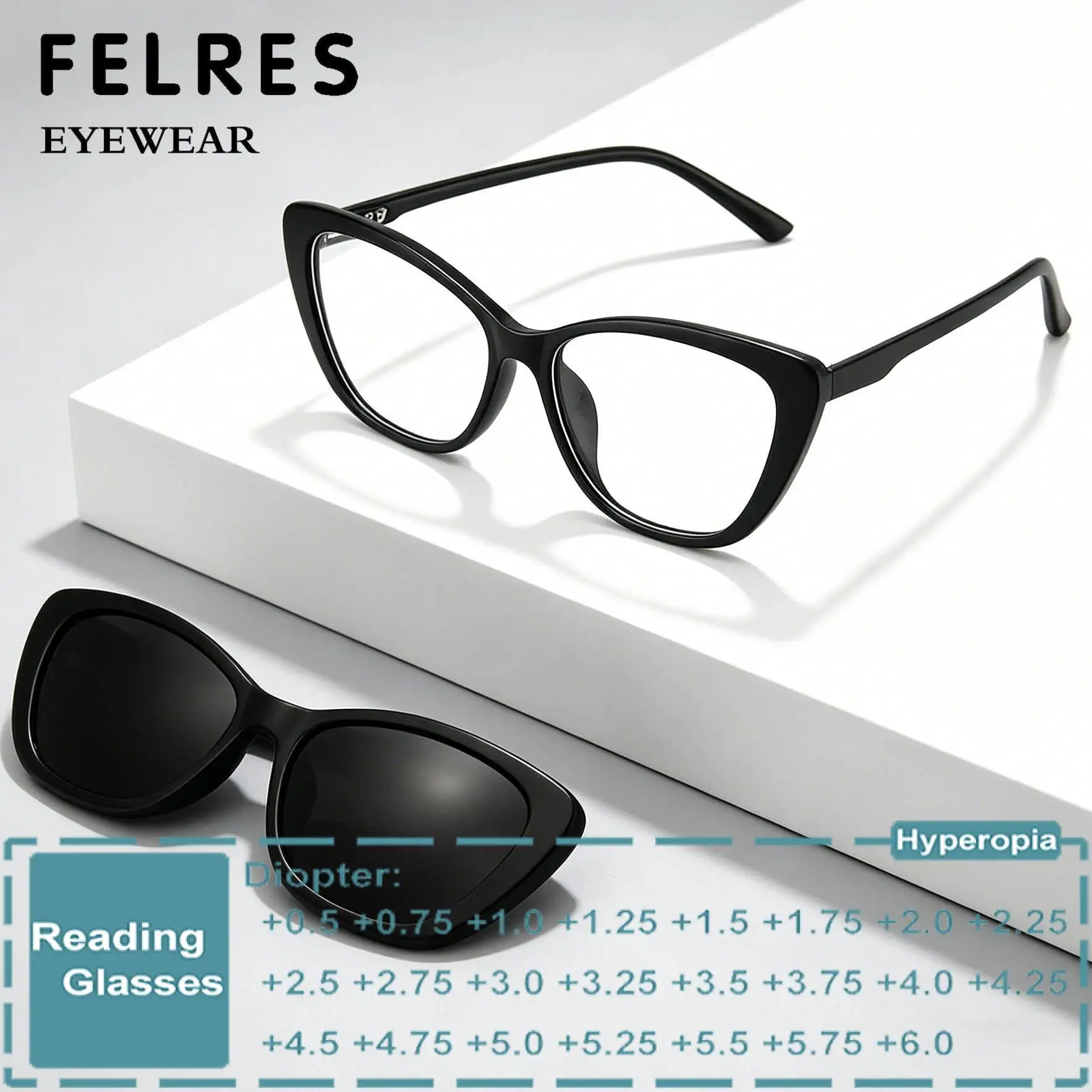 Oculos-de-leitura-polarizados-com-clipe-magnetico-lentes-transparentes-formato-gatinho-para-mulheres-com-prescricao-medica-anti-luz-azul-para-presbiopia