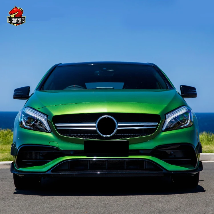 AMG Style CLA45 Body Kits For Mercedes-Benz A Class W176 Front Rear bumper Lip Side Skirts Diffuser splitter bodykit