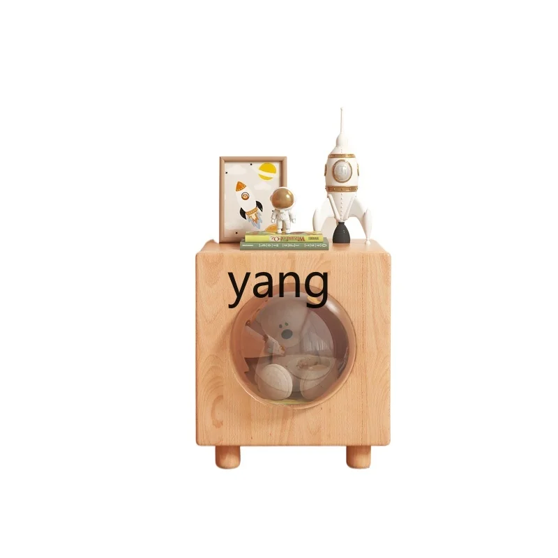 

LTT cartoon small mini bedside locker creative solid wood storage cabinet