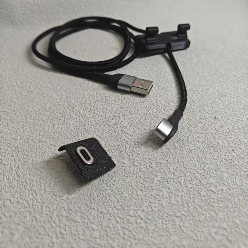 For DJI Osmo Action 4/5Pro/6 Camera Magnetic Charging Data Cable with Waterproof Side Cover & Strain‑Relief Cable Clip