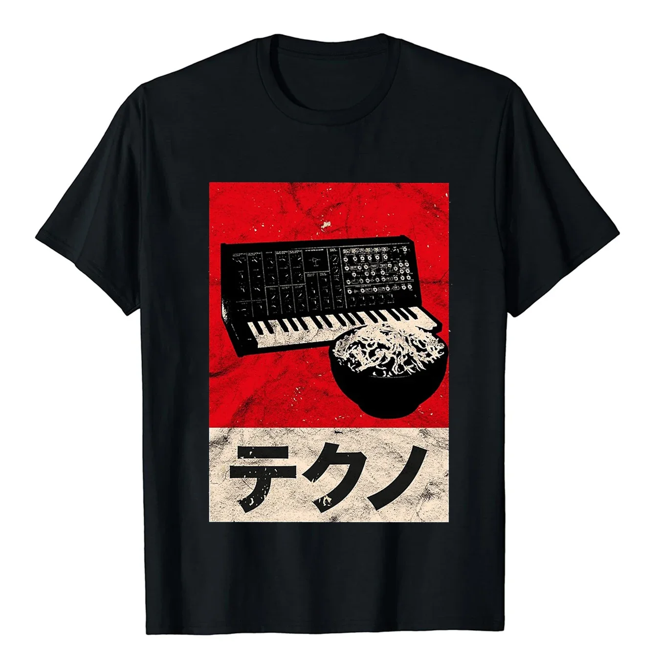 Analog Japanese Synth Retro Synthesizer Ramen Graphic T Shirts Streetwear Short Sleeve Birthday Gifts Summer New Style T-shirt