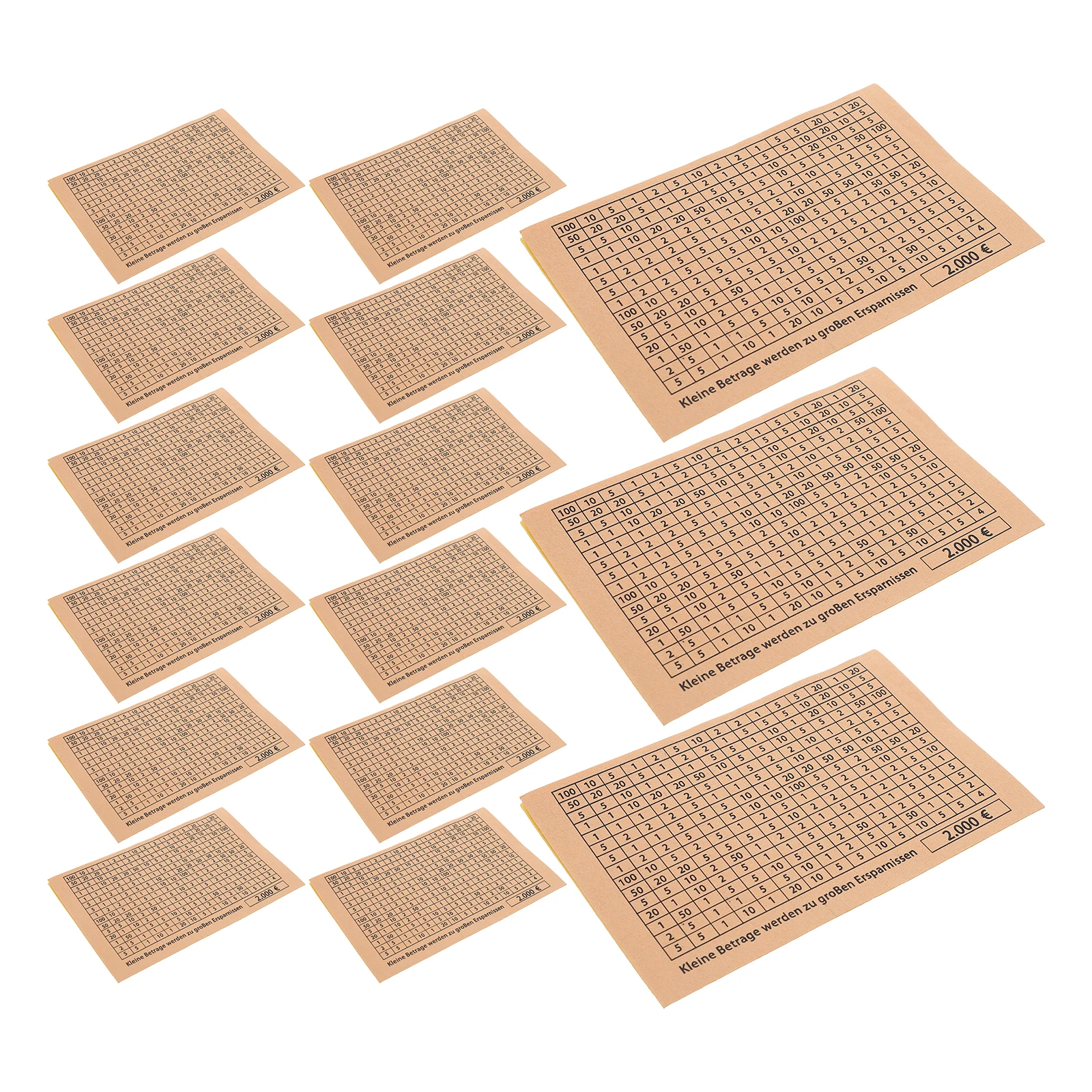 

30pcs Piggy Bank Stickers: 2000 Euros Replaceable Savings Tracker Sheets Clear Number Labels For Cash Savings Goals Charts Kids