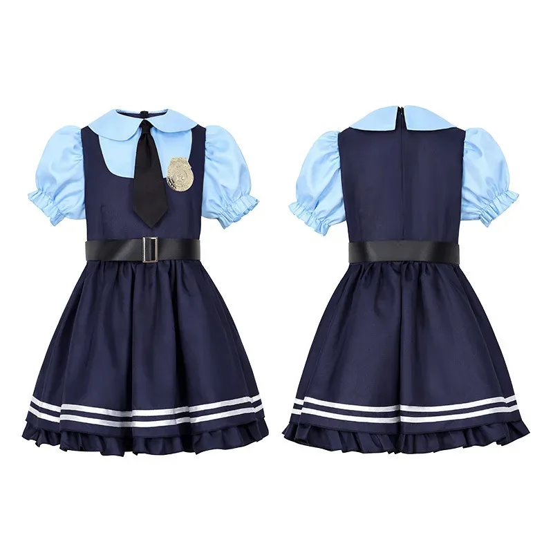 新しいズートピア ジュディバニー衣装コスプレカーニバル誕生日パーティー服フルセット子供の女性の