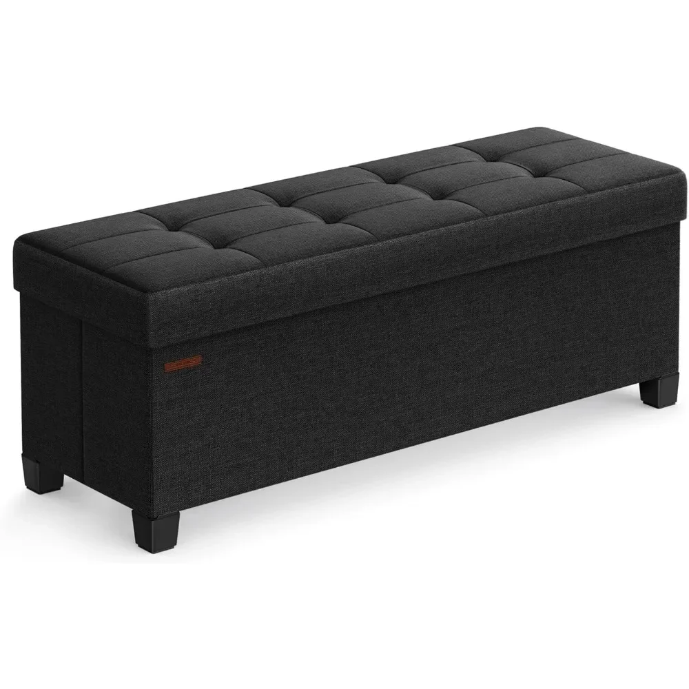 

Storage Ottoman, Folding Storage Bench, Ottoman with Storage for Living Room,Bedroom 15 x 43.3 x 15.7 Inches