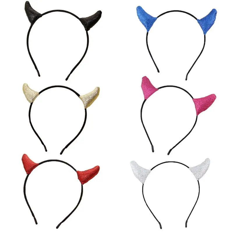 

MXMB Ox Horn Hoop Cosplay Costume Halloween Dress Up Party Accessories