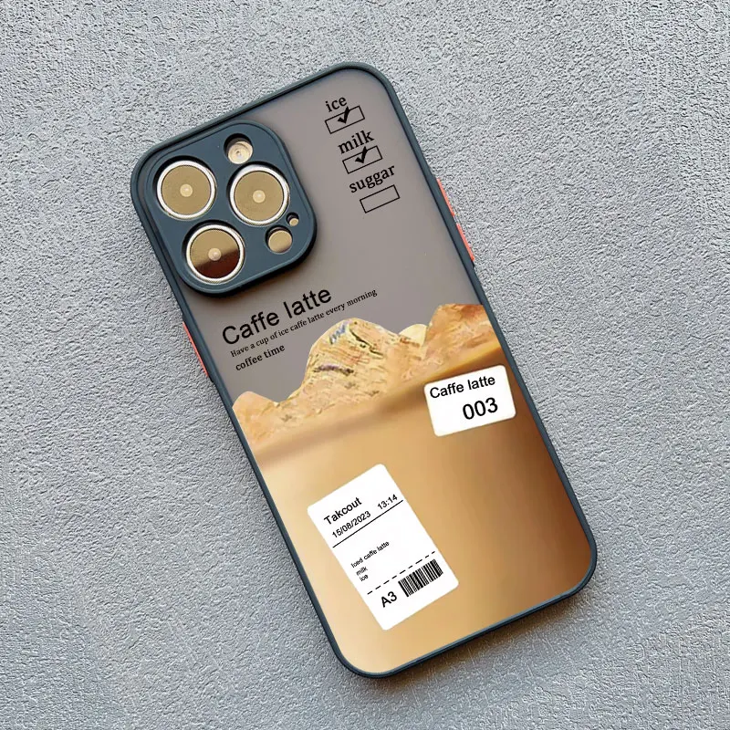 Eiskaffee Handyhülle für iPhone 17 15 Pro Max Hüllen iPhone 16 11 12 13 Pro Max Mini X XR XS 15 14 Plus Stoßfeste Schwarze Schutzhüllen – Detail 4