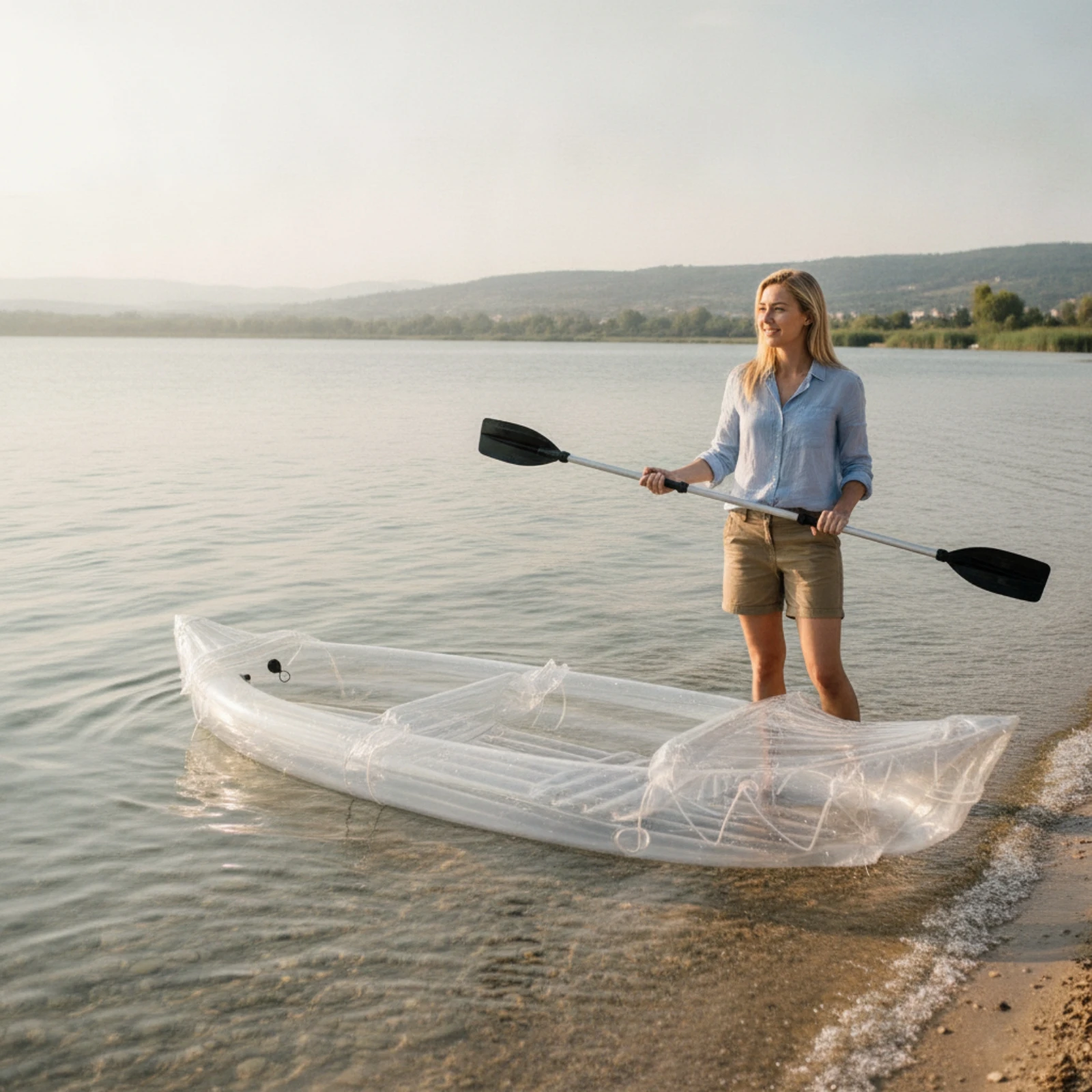 Kayak with Seats 2-Person Inflatable Kayak Boat Easy Storage Portable for Couples, Lakes, Calm Water view 5