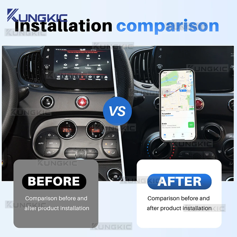 For Abarth 595 695 2012 2013 2014 2015 2016-2024 Fiat 500 500C 2008-2024 Car Magnet Holder ﻿Telephone Stand Bracket for iphone