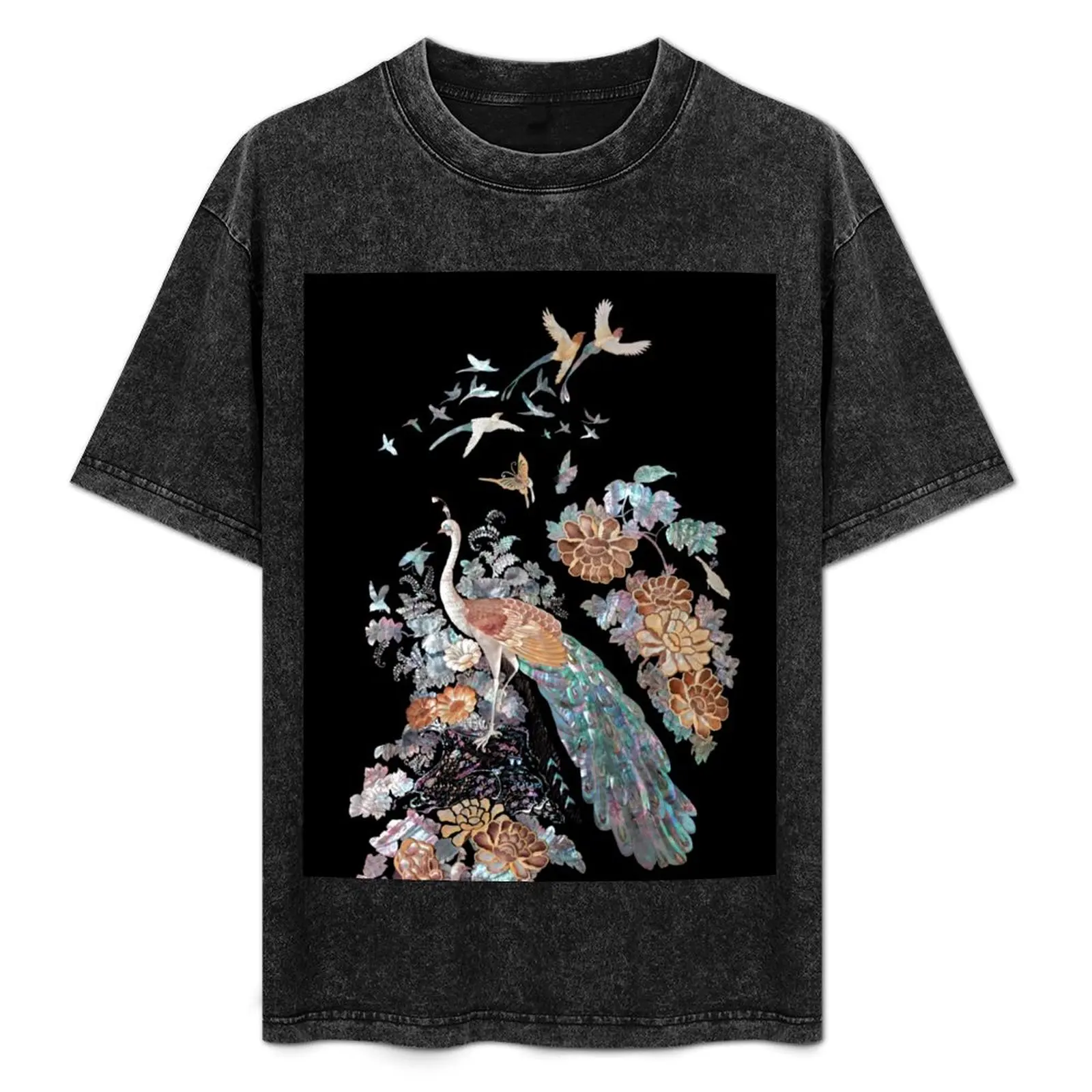 

Phoenix, Mother of pearl design art design, Korean traditional Art T-Shirt hippie clothes blue lock sweat shirts, men