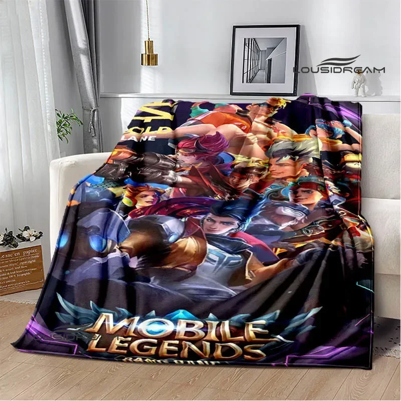 Mobile Legends Bang Bang Cartoon Printed Blankets Fashion Warm Flange Blanket Home Travel Blanket Bed Linings Birthday Gift