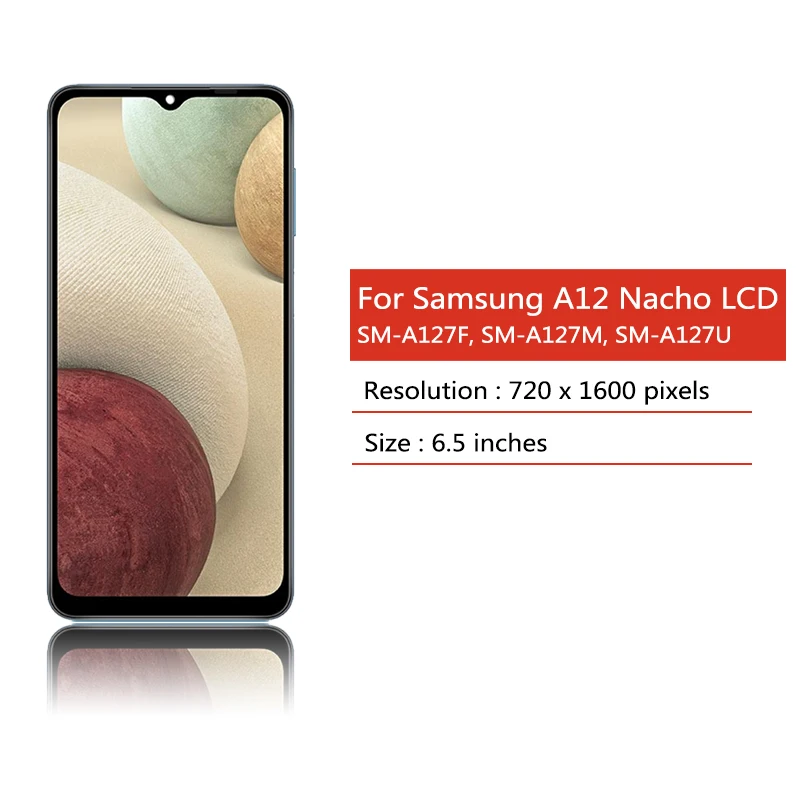 

Pop High Quality For Samsung A12 Nacho A12s LCD A127F SM-A127F LCD Display Touch Screen Digitizer A127 LCD Replacement Repair Pa