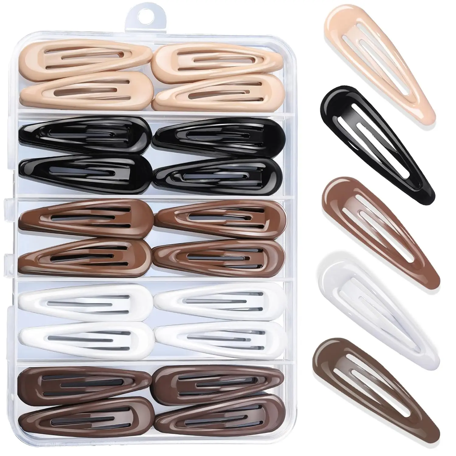 

50Pcs Snap Hair Clips,2 Inch Hair Barrettes Hair Clips For Women, Metal Mixed Color, Hair Barrettes