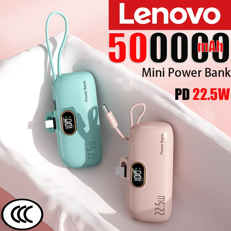 50000 mAh Mini-Kapsel-Powerbank, 22,5 W, hohe Kapazität, superschnelles Laden, externer Akku für iPhone, Huawei, Samsung