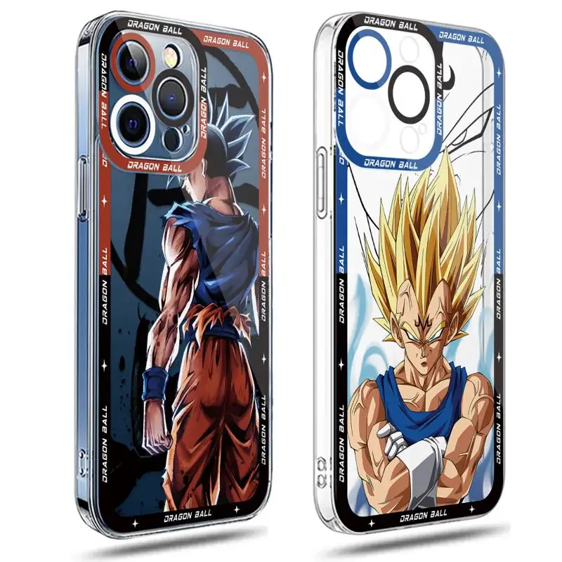 Luxury Clear Case For Apple iPhone 15 14 13 12 11 Pro Max 13 12 Mini XS Max XR X 7 8 6 6S Plus Anime D-Dragons Balls Gokus Cover