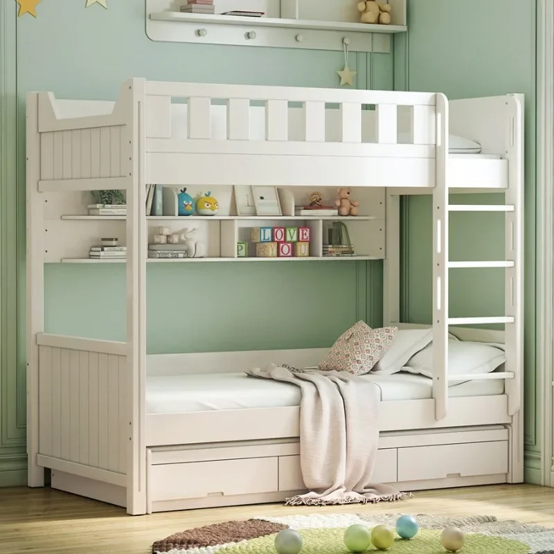 Upper and lower beds Upper and lower bunk beds Same width up and down Solid wood high and low beds