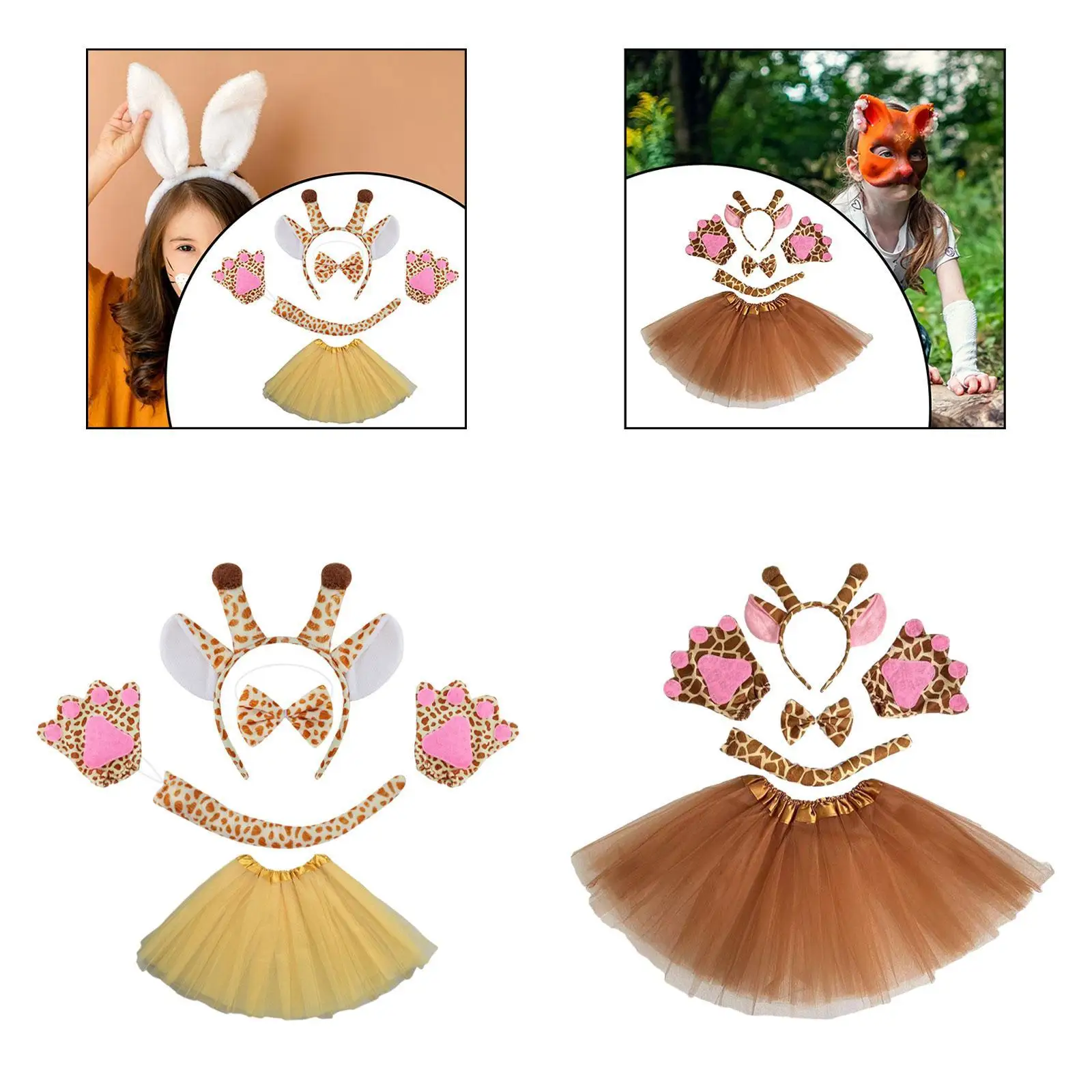 

Giraffe Costume Set Cosplay Cute Costume Accessories for Performance Animal Themed Parties Fancy Dress up Masquerade Halloween