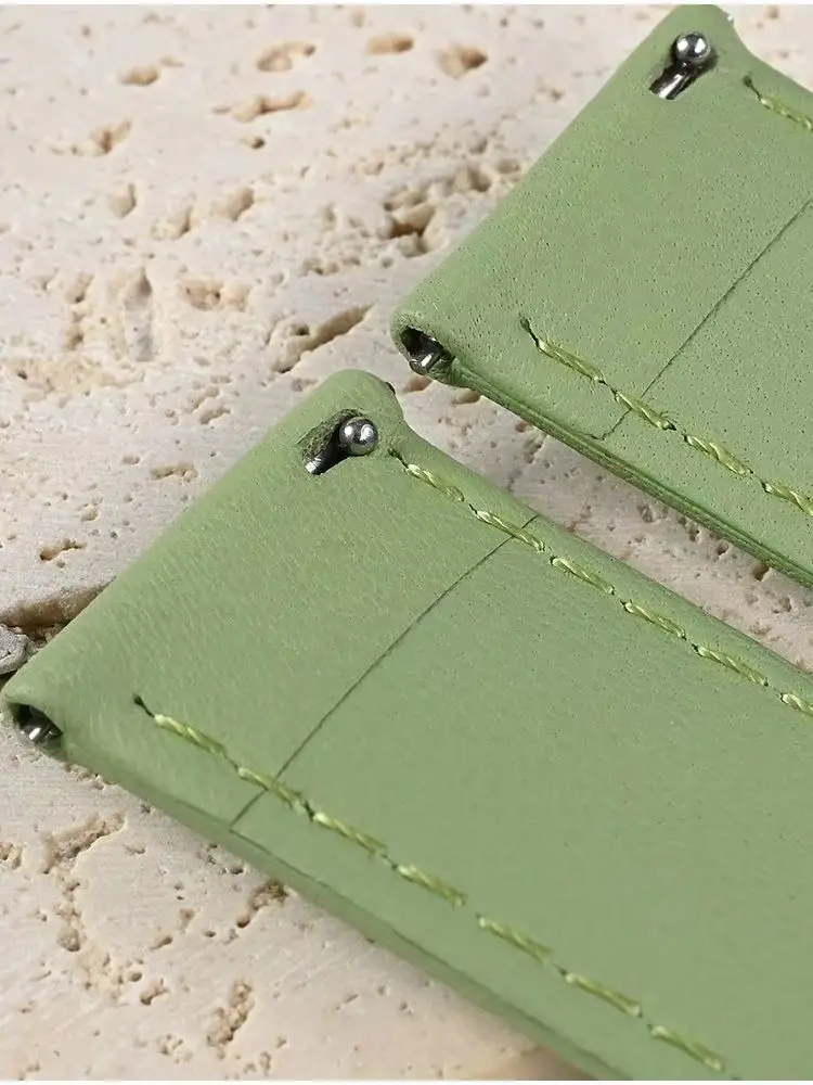 San Martin 20mm Pillowy Soft Swift Leather Strap For Mechanical Watches Band With 316L Pin Buckle Quick Release BD0011