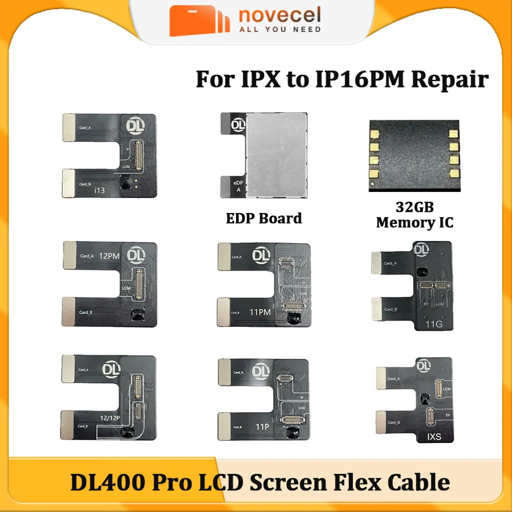 

DL400 Pro LCD Screen Tester Flex Cable for iPhone 16 Pro Max 15 14 13 12 Plus XR X XS 8 7 6G Display Touch Testing Board Cable