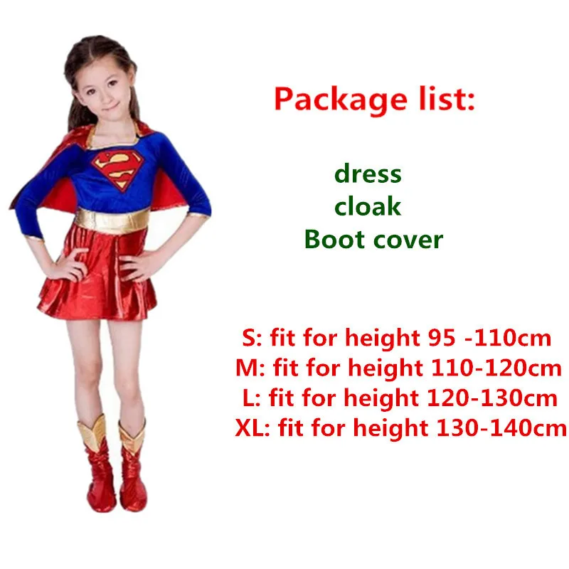 Kinder Kinder Supergirls Super Mädchen Cosplay Kostüm Geburtstag Karneval Party Kleid Kleidung