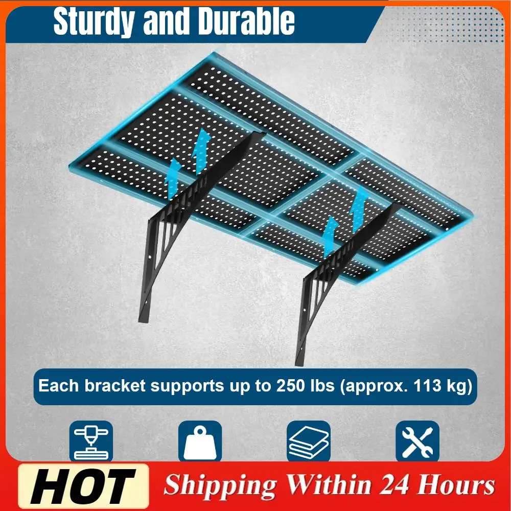 

Набор из 4 регулируемых настенных полок для гаража, 48.03x18.11x8.66 дюймов, грузоподъемность 450 кг, для электроинструментов и садового инвентаря