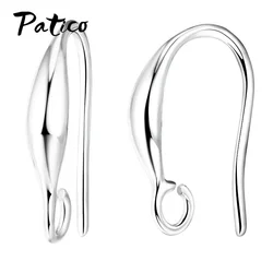 10pcs/lot DIY Earring Findings Earrings Clasps Hooks Fittings 925 Sterling Silver Jewelry Making Accessories Hook Earwir
