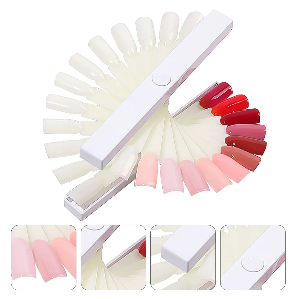 Spiral Display Nail Practice Color Polish Board Gel Stand for Press Sticks False Nail Tips Display Home Office Compact