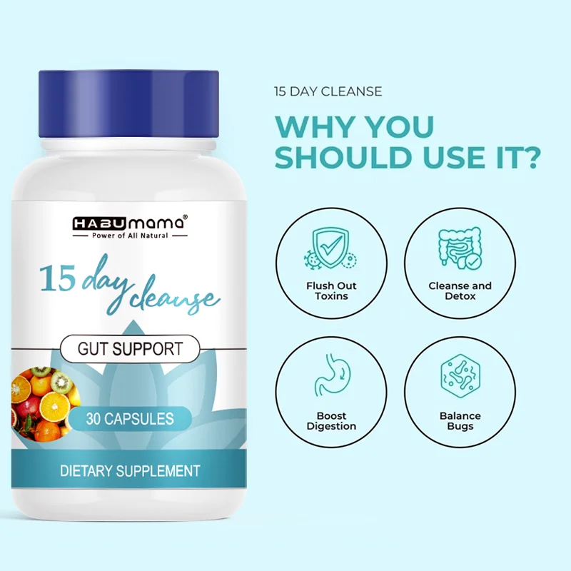 Gut and Colon Support 15-day Cleanse and Detox To Reduce Abdominal Pain, Bloating, Constipation and Aid Gut Health