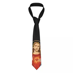 Custom Sacred Heart Of Jesus Ties Men Formal Silk Christian Catholic God Necktie for Wedding