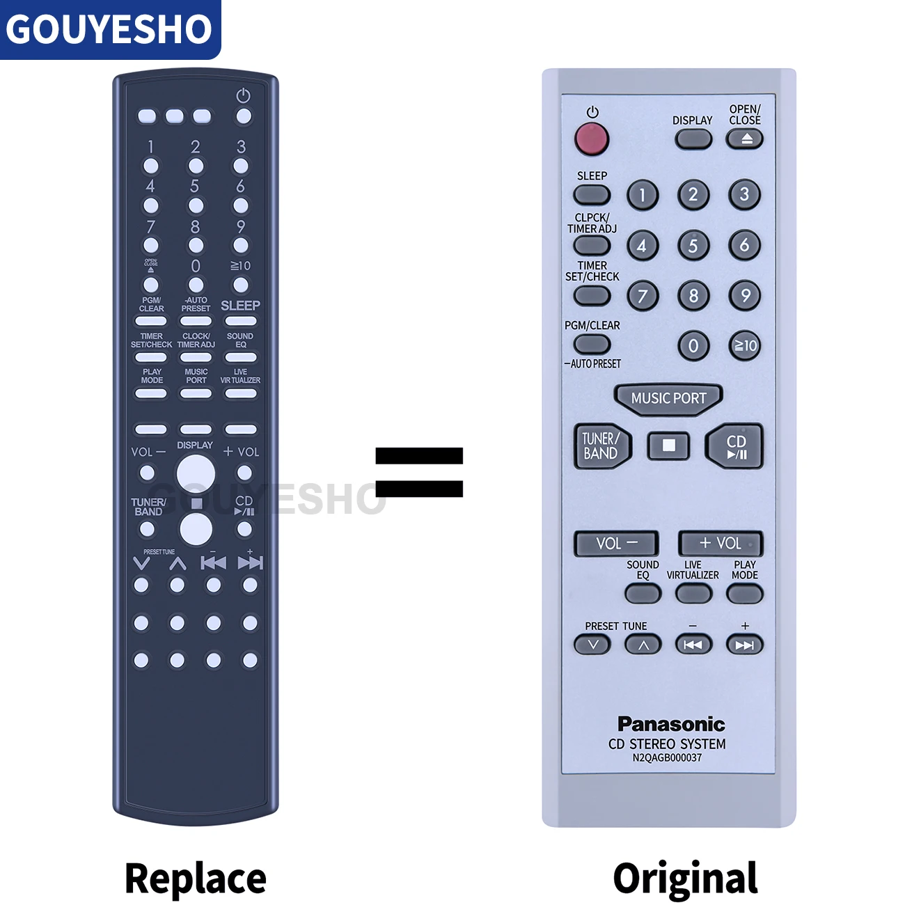 New Remote Control N2QAGB000037 For Panasonic CD Stereo System SA-EN25 SA-EN26 SC-EN25 SC-EN25P