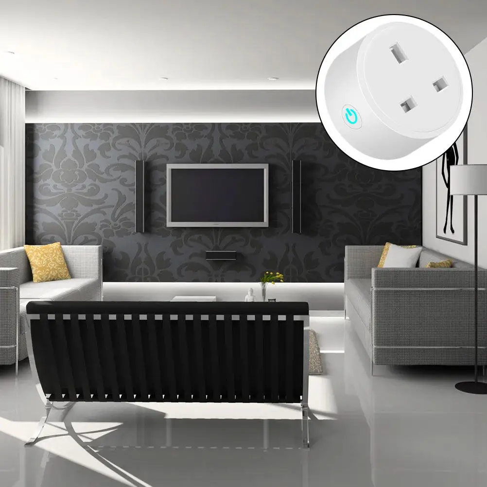 

WiFi Outlet Mobile App Control Remote Control Memory Function Flame Retardant Intelligent Socket for Home