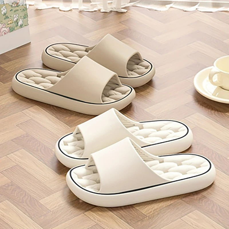 Simple Hollow Summer Sandals for Men and Women, Non-Slip Wear-Resistant Flat Slippers, Bathroom Shower image 6