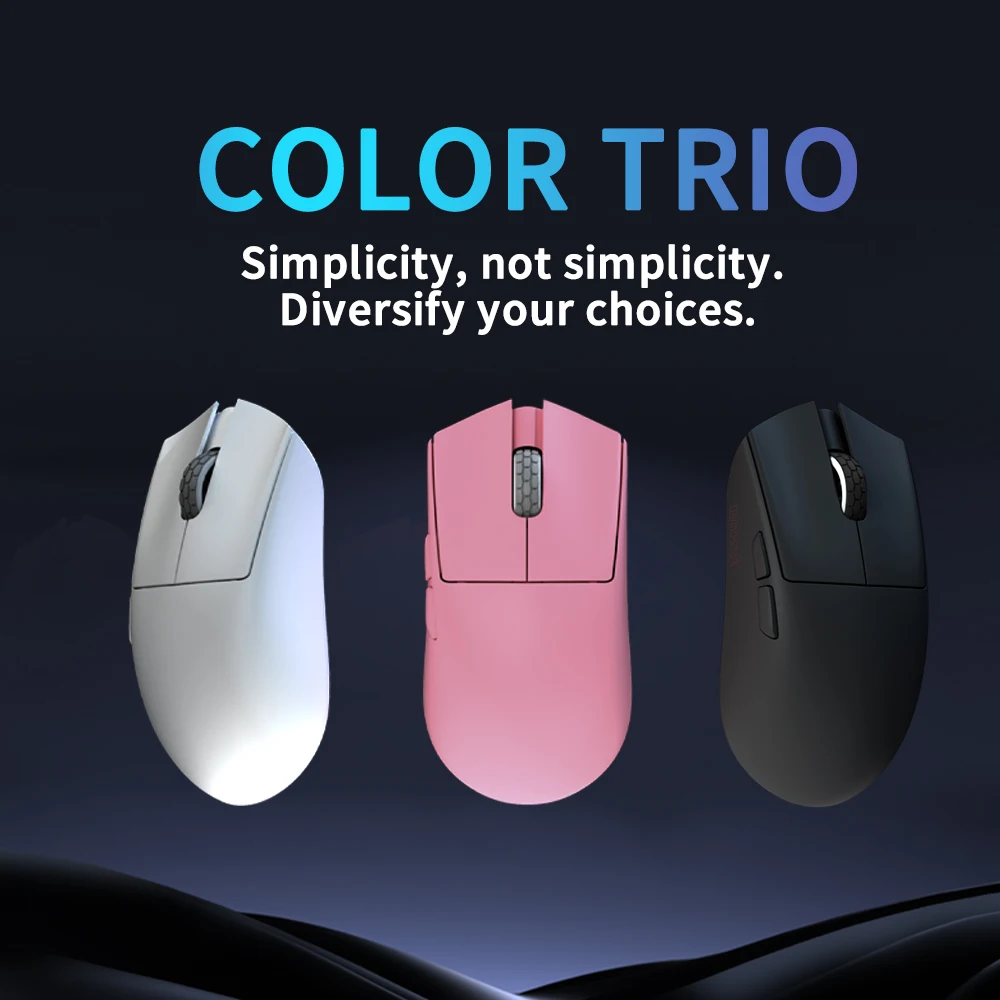 Darmoshark Wireless Gaming Mouse 8K Tri-Mode PAW 3950 30000 DPI N52840 Small Hand  Macro Game Mouse Lightweight