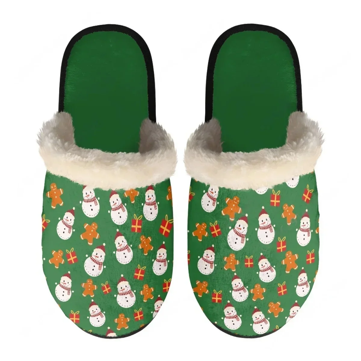

Giant Christmas Tree Slippers Design Mens Womens Home Cotton Plush Bedroom Keep Warm Customized Thermal Lightweight Slipper