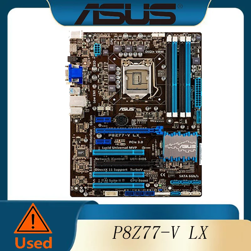 

P8Z77-V LX Материнская плата ASUS LGA 1155 DDR3 i3 i5 22/32 нм Процессор USB3.0 32 ГБ SATA3 VGA HDMI