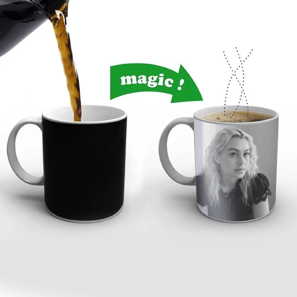 Singer Phoebe Bridgers Music Album Hot Songs Movie Free shipping Mug Changing Color Ceramic Coffee Mugs Magic Tea Cup Best Gift