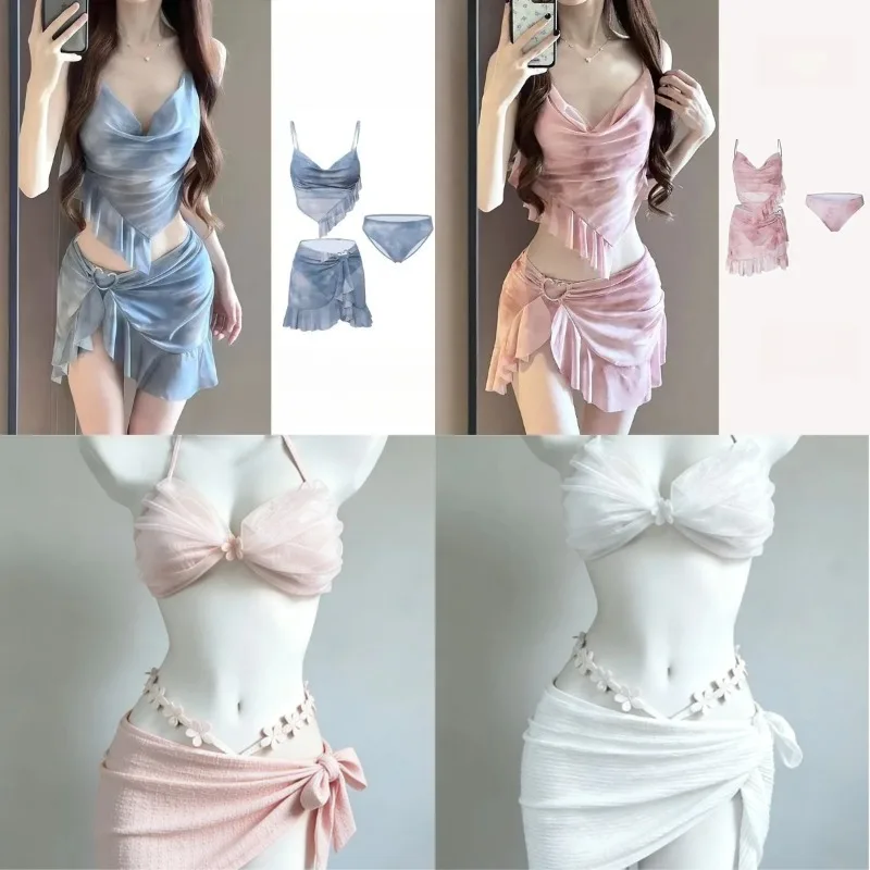 Damen High-Waist Fairy Sweet Split Set Bikini 2026 - Bedruckte Trendige Bademode Schickes Strand-Urlaubs-Sommer-Party-Mode-Outfit