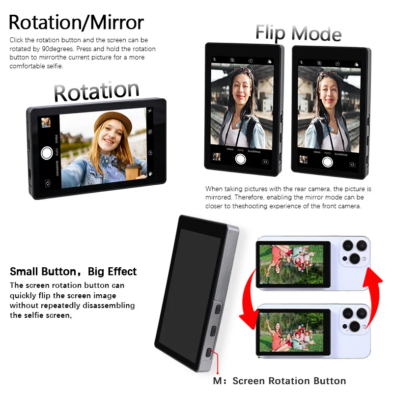 For Cell Phone Selfie Cell Phone Selfie Screen Capture clear photos using your phone's rear camera for Magsafe Vlog Selfie!