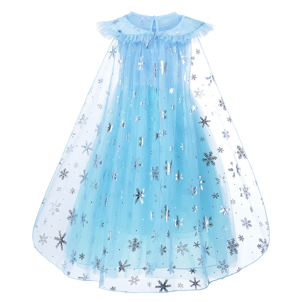 Disney Frozen Elsa Queen Kids Cosplay Princess Dresses for 2-10 Years Old Girls Fancy Party Girls Dress Up Carnival Prom Costume