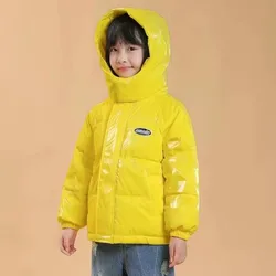 New Winter Down Jacket for Children Boys and Girls White Duck Down Medium and Large No Wash Baby Thickened Short Coat