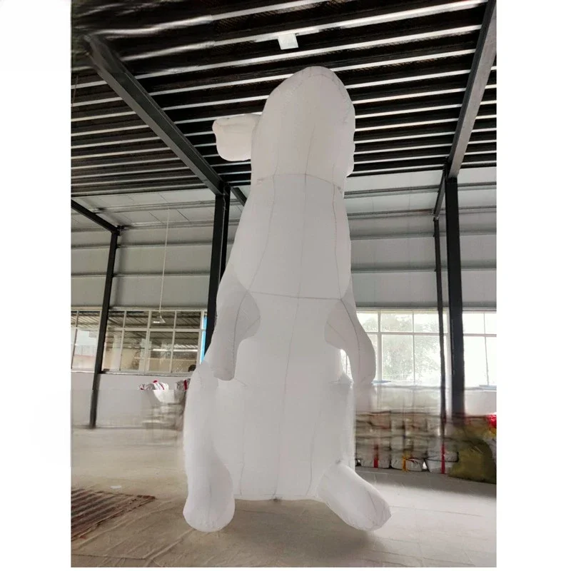 Giant White Inflatable Bunny with LED, Inflatables rabbit  Balloons for Easter Decorations include blower for Night Display