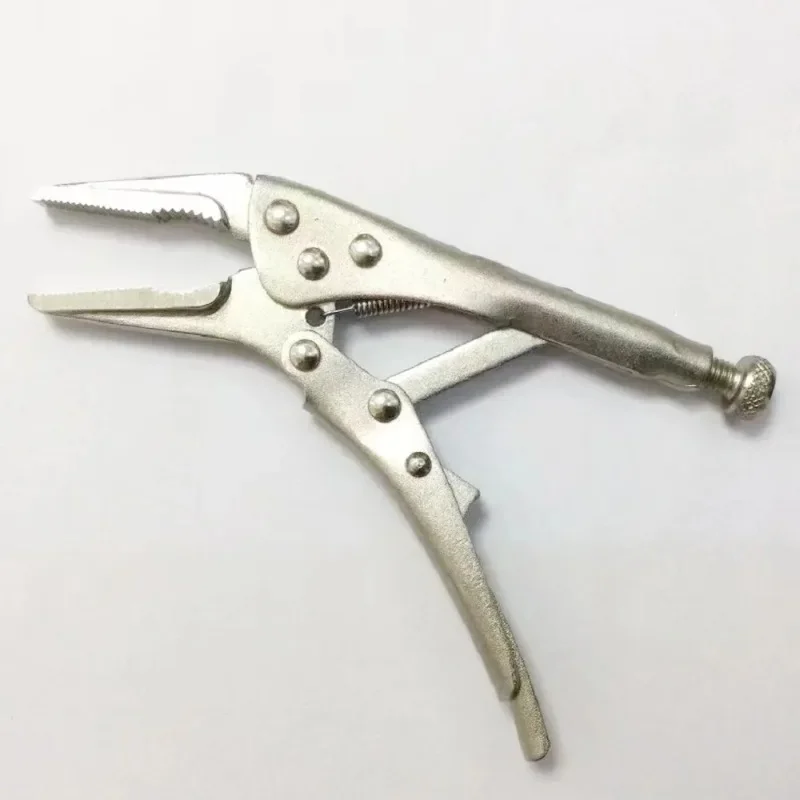 

BIESUO 5 Inch Long Nose Locking Pliers Mini Locking Pliers For DIY Hand Repair Tools