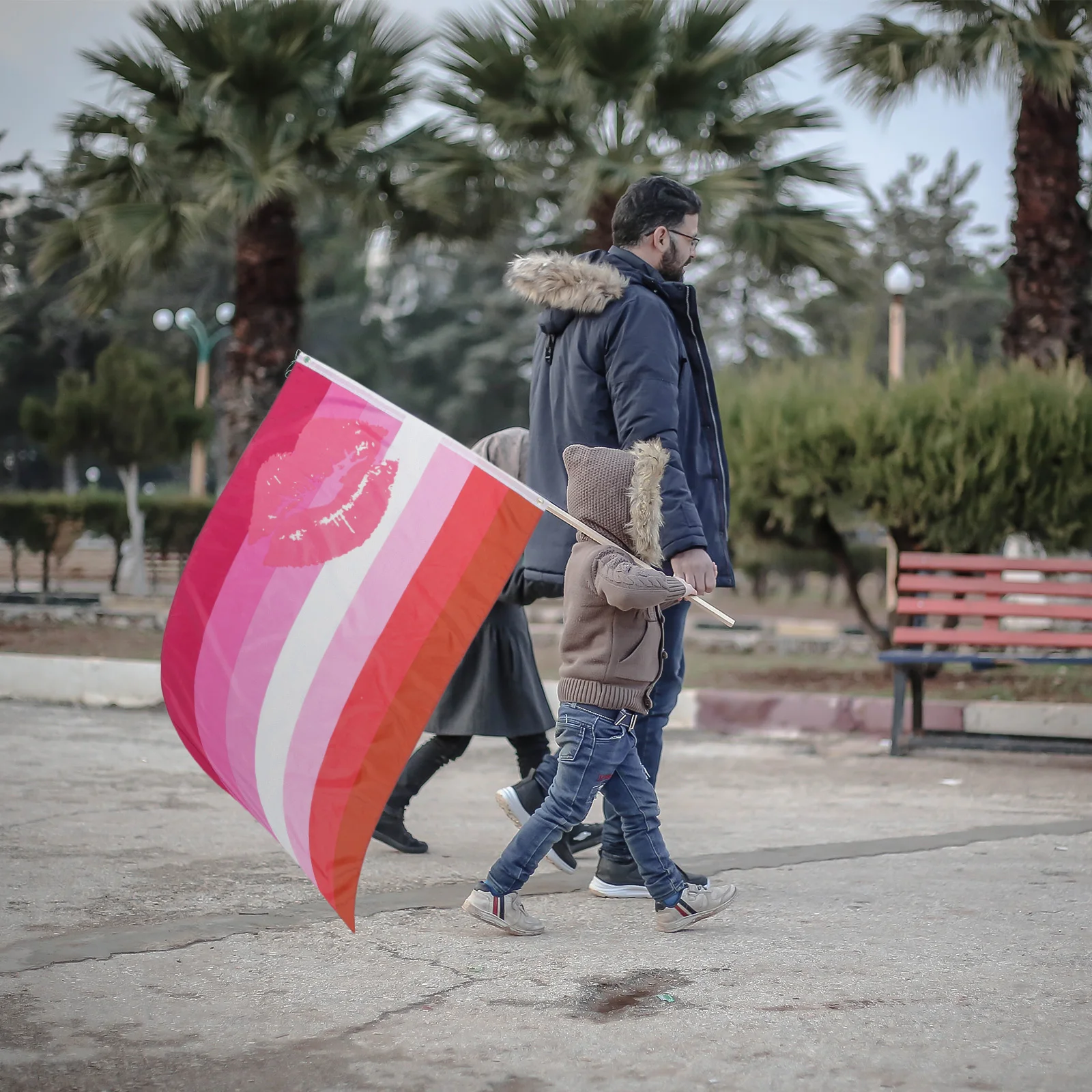 

Polyester Lesbian Banner Fade Resistant Vibrant Colors Beautiful Appearance Fine Craftsmanship Home Garden Festival Adornment